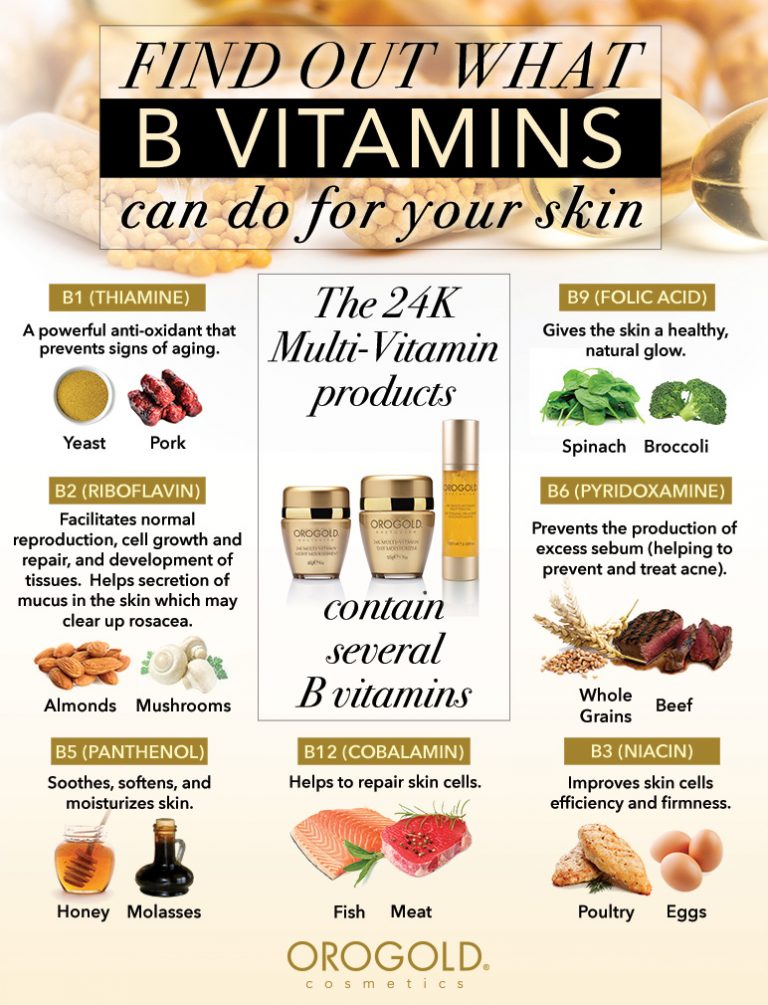 B VITAMINS FOR YOUR SKIN - OROGOLD Cosmetics