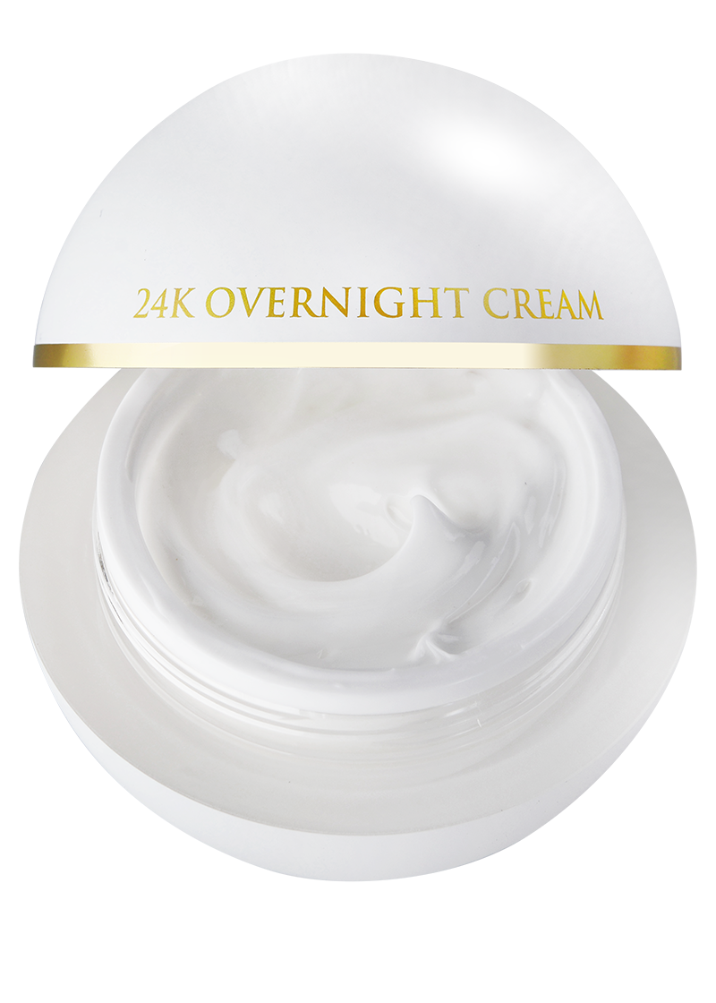 White Gold 24k Overnight Cream opened