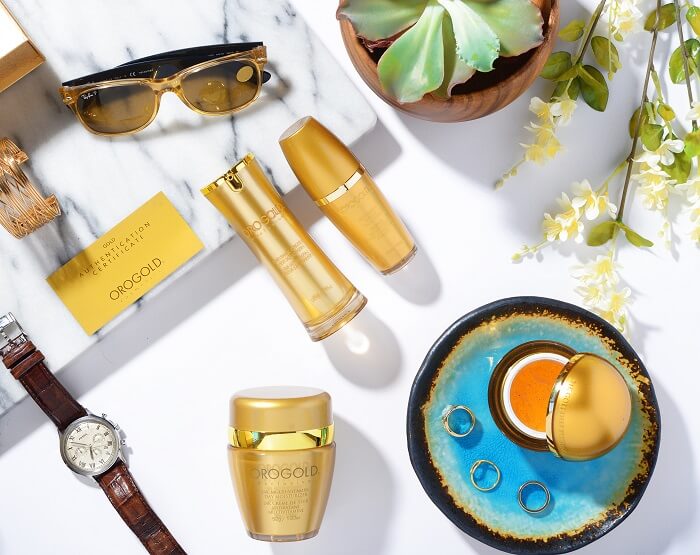 OROGOLD skincare products for summer